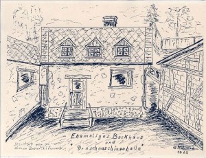 Skizze vom Backhaus (1962)